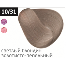 OLLIN performance 10/31 светлый блондин золотисто-пепельный 60мл перманентная крем-краска для волос