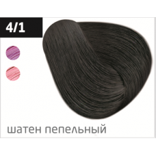 OLLIN performance 4/1 шатен пепельный 60мл перманентная крем-краска для волос