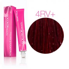 Matrix Socolor Beauty 4RV+ шатен красно-перламутровый плюс, стойкая крем-краска для волос