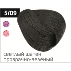 OLLIN performance 5/09 светлый шатен прозрачно-зеленый 60мл перманентная крем-краска для волос