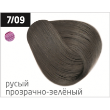 OLLIN performance 7/09 русый прозрачно-зеленый 60мл перманентная крем-краска для волос