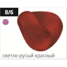 OLLIN performance 8/6 светло-русый красный 60мл перманентная крем-краска для волос