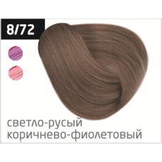 OLLIN performance 8/72 светло-русый коричнево-фиолетовый 60мл перманентная крем-краска для волос