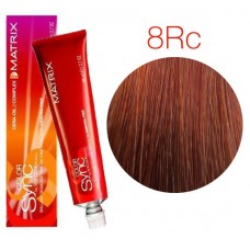 Matrix Color Sync 8RC+ светлый блондин красно-медный, тонирующая краска для волос без аммиака